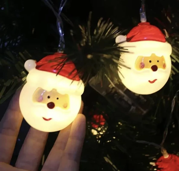 Yılbaşı Tasarımlı Noell Baba Led Işık 3 Metre 10 Top - 2