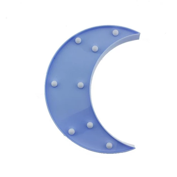 24cm Led Işıklı Plastik Ay Dede Gece Lambası - 3