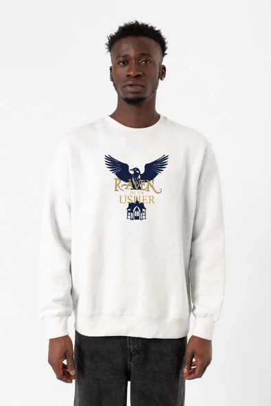 The Fall of the House of Usher Raven Beyaz Erkek 2ip Sweatshirt