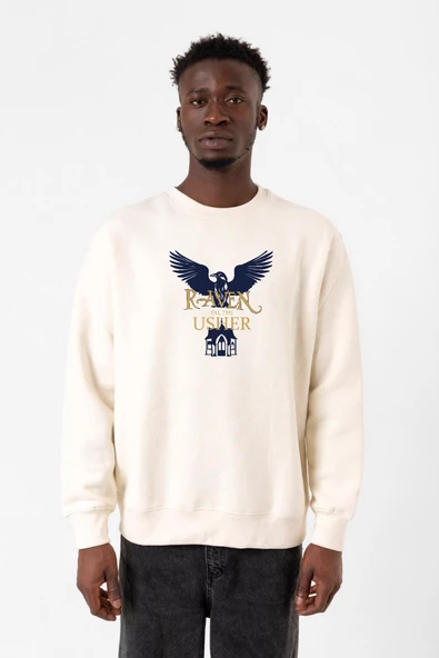 The Fall of the House of Usher Raven Ekru Erkek 2ip Sweatshirt ürün görseli 1