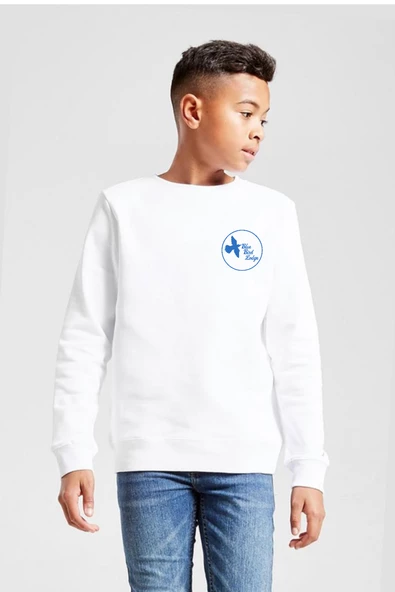 The Mentalist Blue Bird Lodge Beyaz Çocuk 2ip Sweatshirt