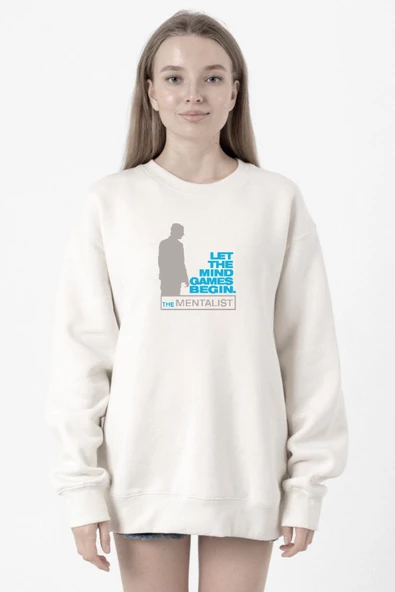 The Mentalist Let The Mind Beyaz Kadın 2ip Sweatshirt