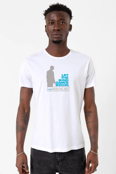 The Mentalist Let The Mind Beyaz Erkek Bisikletyaka Tshirt - 1