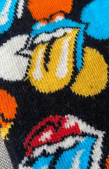 Dil Desenli Çorap Erkek Uzun Çorap Clb - 4