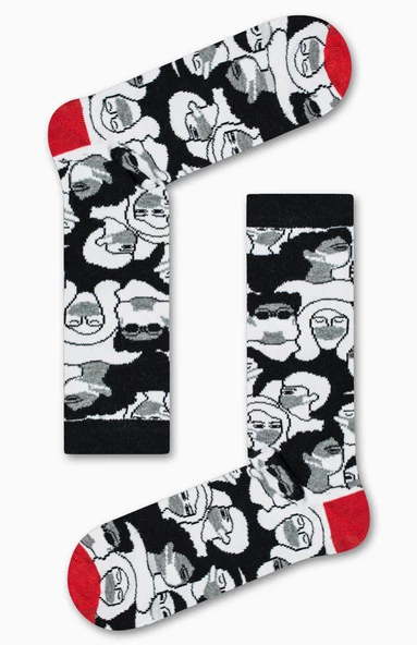 Maske Desenli Çorap Erkek Uzun Çorap Clb - 5
