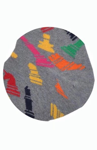 Satranç Desenli Çorap Erkek Uzun Çorap Clb - 6