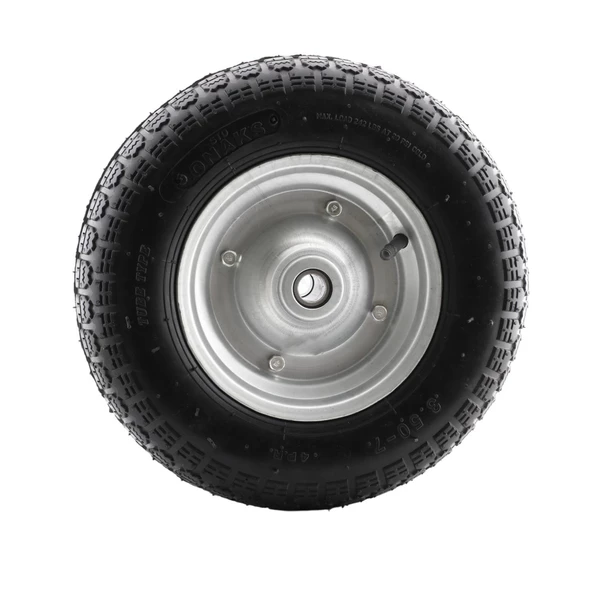 Cobra El Arabası Yük Taşıma Tekeri Bilyeli Rulmanlı Havalı Dubleks 350x70 mm Çelik Jant Tekerlek - 4