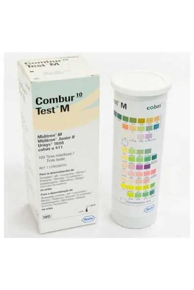 Combur 10 Test M Idrar Test Çubuğu - Stribi 100 Adet