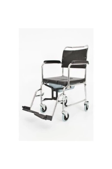 Tuvaletli Özellikli Yan Kolları Çıkar Ayak Çıkar Katlanır Sandalye ürün görseli