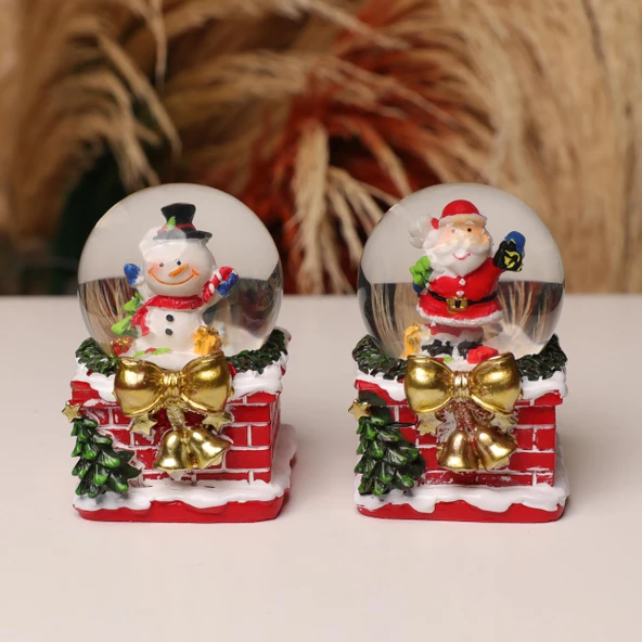 Yılbaşı Tasarımlı Mini Işıksız Küre - 3