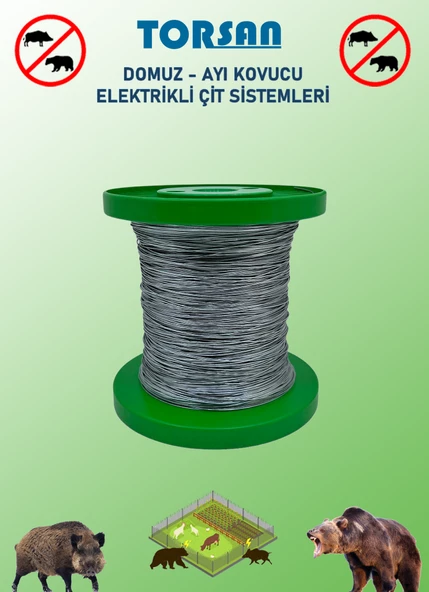 TORSAN GÜNEŞ PANELLİ PRO 500 Elektrikli Çit Sistemi ( Domuz - Ayı Kovucu ) 500MT - 5