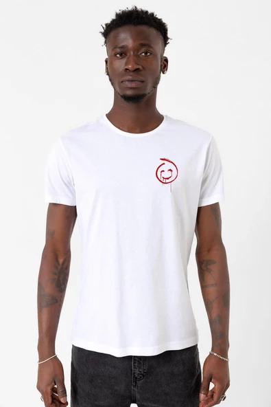 The Mentalist Red John Pocket Beyaz Erkek Bisikletyaka Tshirt