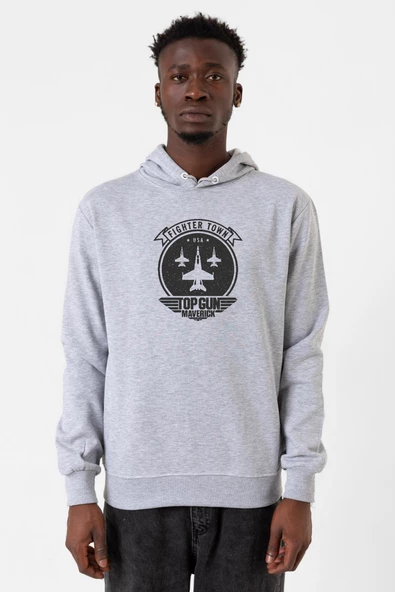 Top Gun Maverick Fighter Town Grimelanj Erkek Kapşonlu 3ip Sweatshirt