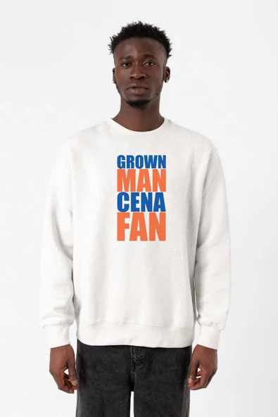 Wwe Grown Man Cena Fan Beyaz Erkek 2ip Sweatshirt