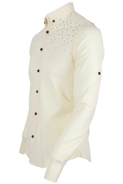 Erkek Gömlek Slim Fit RAR00455 Sarı - 5