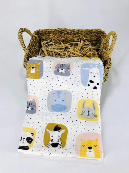 3 Adet Çok Amaçlı Müslin Bezi Örtü Battaniye - Resim 3