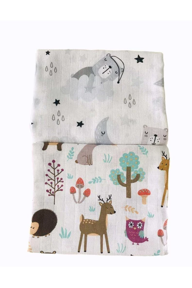 2 Adet 110x110 Çok Amaçlı Müslin Örtü - 2