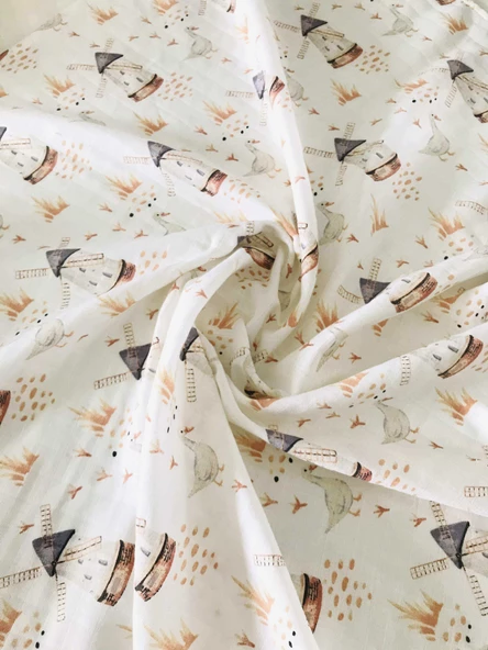 %100 Pamuk DUCK MÜSLİN Örtü Battaniye - 2