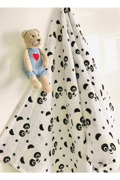 Panda  Çok Amaçlı Müslin Örtü ürün görseli