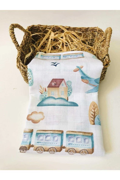 3 Adet  Çok Amaçlı Müslin Bezi Örtü Battaniye - Resim 2