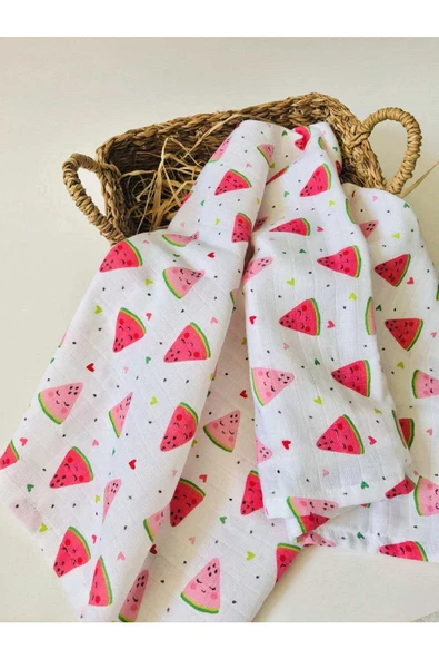 2 Adet  Çok Amaçlı Müslin Bezi Örtü Battaniye - Resim 3