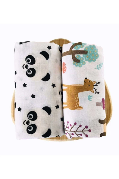 2 Adet  Çok Amaçlı Müslin Örtü ürün görseli