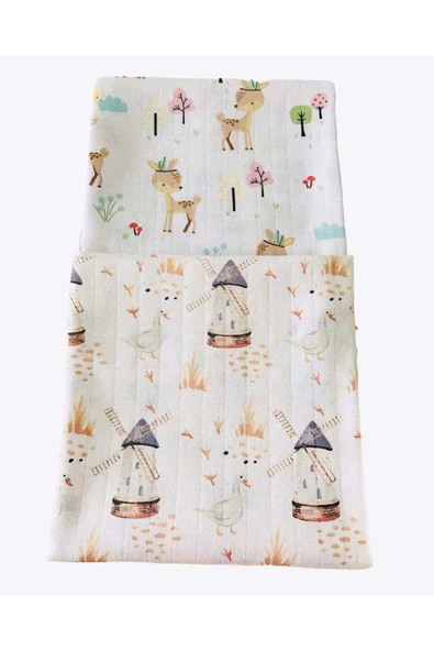 2 Adet  Çok Amaçlı Müslin Örtü Battaniye - Resim 2