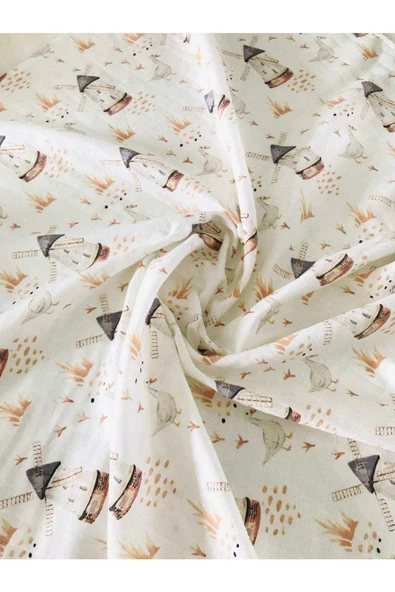 2 Adet  Çok Amaçlı Müslin Örtü Battaniye - Resim 4