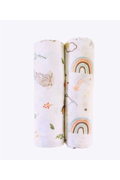 Juniperus 2'li   Çok Amaçlı Müslin Örtü Battaniye - Resim 2