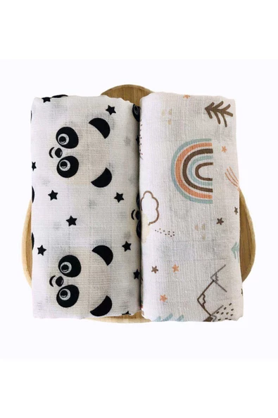 2 Adet  Çok Amaçlı Müslin Örtü ürün görseli