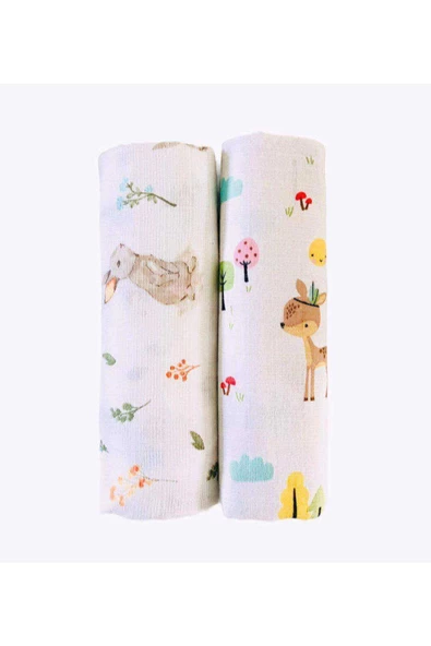 Juniperus 2'li   Çok Amaçlı Müslin Örtü Battaniye - Resim 3