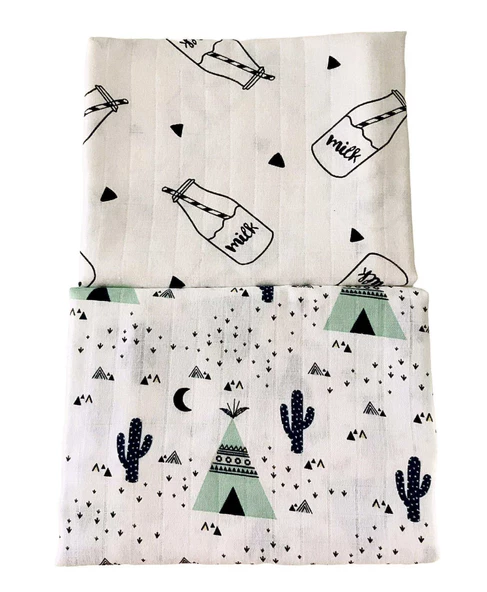 2 Adet  Çok Amaçlı Müslin Örtü Battaniye - Resim 3