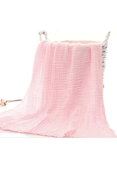 Pudra 4 Katlı Çok Amaçlı Müslin Örtü Battaniye - 5