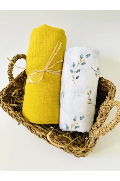 2 Adet 4 Katlı Ve 2 Katlı Çok Amaçlı Müslin Bezi Örtü Battaniye ürün görseli