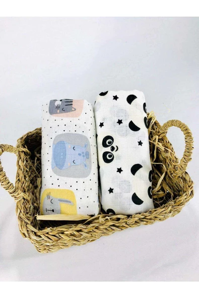 2 Adet  Çok Amaçlı Müslin Bezi Örtü Battaniye ürün görseli