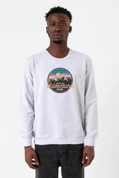 And So The Adventure Begins Karmelanj Erkek 2ip Sweatshirt