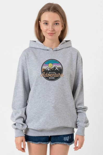 And So The Adventure Begins Grimelanj Kadın 3ip Kapşonlu Sweatshirt ürün görseli