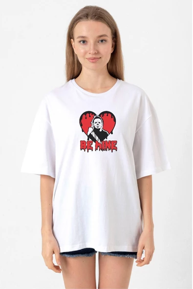 Be Mine Michael Myer Beyaz Kadın Oversize Tshirt