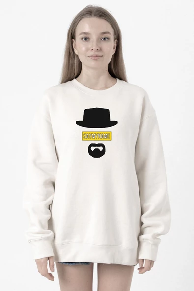 Breaking Bad Yellow Say My Name Head Beyaz Kadın 2ip Sweatshirt