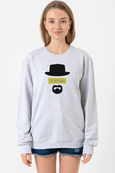 Breaking Bad Yellow Say My Name Head Grimelanj Kadın 2ip Sweatshirt