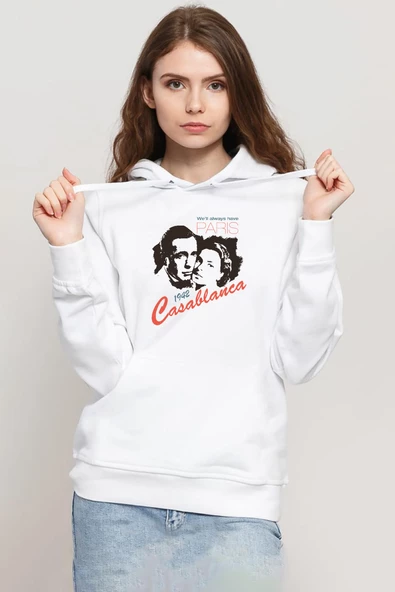 Casablanca We'll Always Have Beyaz Kadın 3ip Kapşonlu Sweatshirt ürün görseli 1