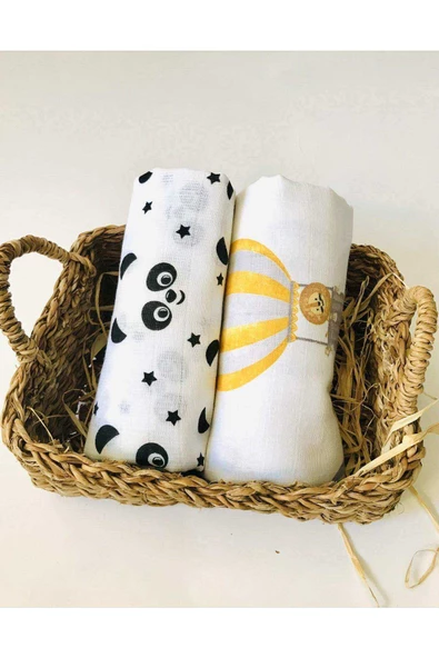 2 Adet  Çok Amaçlı Müslin Bezi Örtü Battaniye ürün görseli