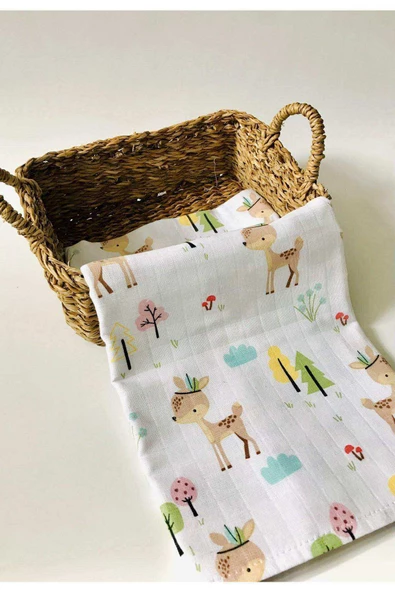 2 Adet Çok Amaçlı Müslin Bezi Örtü Battaniye - 3