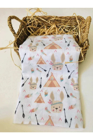 2 Adet  Çok Amaçlı Müslin Bezi Örtü Battaniye - Resim 2