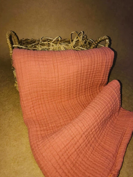 OEKO-TEX %100 Pamuk 4 Katlı Çok Amaçlı Müslin Örtü Battaniye - Resim 4