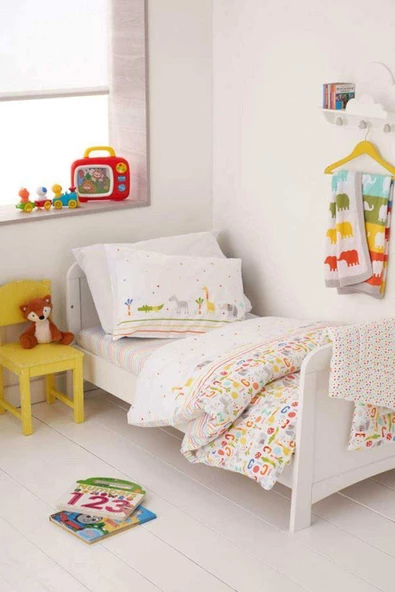 Sevimli Arkadaşlar Çocuk Bebek Nevresim Takımı 100x150 - 4