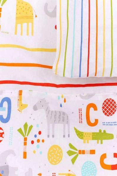 Sevimli Arkadaşlar Çocuk Bebek Nevresim Takımı 100x150 - 5