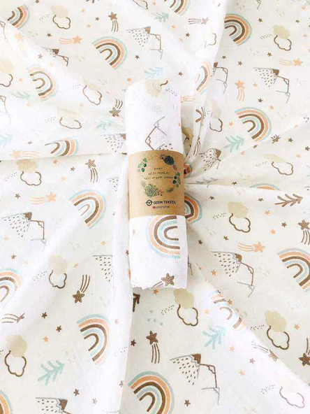 2 Adet  Çok Amaçlı Müslin Örtü Battaniye - Resim 6