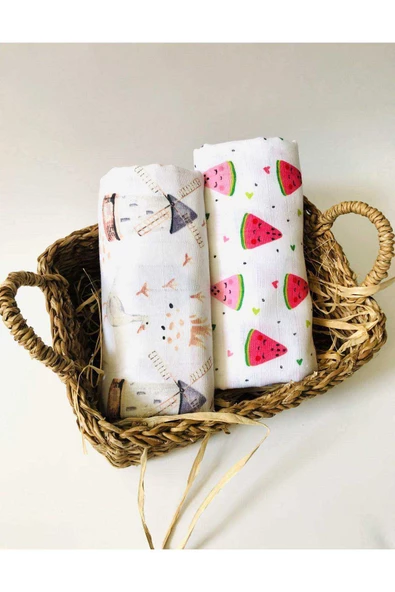 2'li  Çok Amaçlı Müslin Battaniye Örtüsü ürün görseli