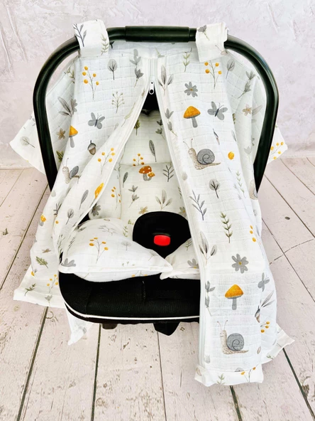 Müslin Puset Örtüsü ve Anakucağı Minderi - 3